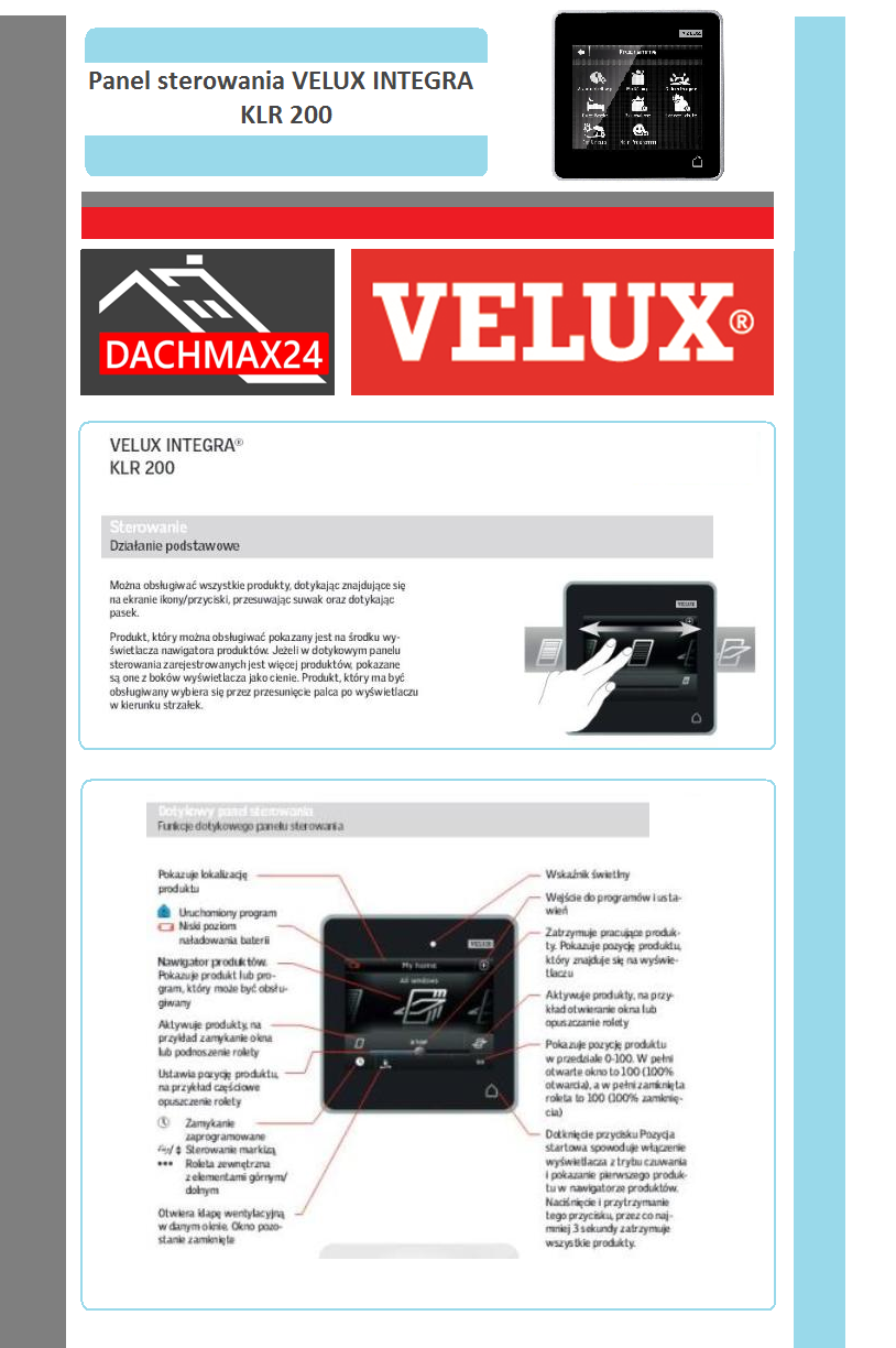 Mode Demploi Velux Integra Klr 200